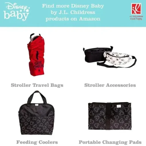 JL Childress - Mochila Disney Baby Ultimate PREMIUM Bolsa de viagem acolchoada para assento de carro, Mickey Mouse