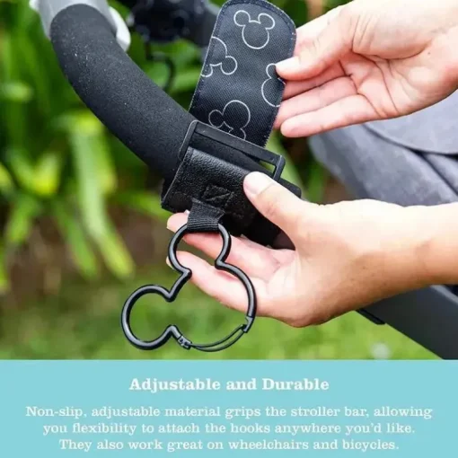 JL Childress - 2Pk Mickey Mouse Clip 'N Carry Carrinho de Gancho