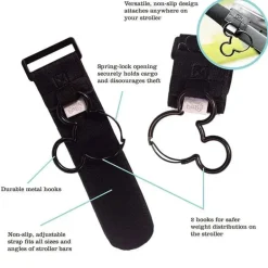 JL Childress - 2Pk Mickey Mouse Clip 'N Carry Carrinho de Gancho