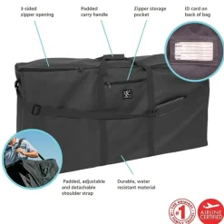 J.L. Childress - Single & Double Stroller Travel Bag - Black