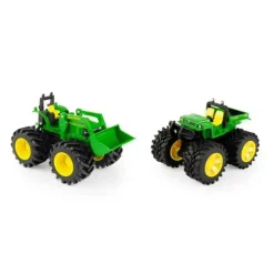 John Deere - Monster Treads Vehicle 2 Toy Pack - Trator com carregadeira e jacaré