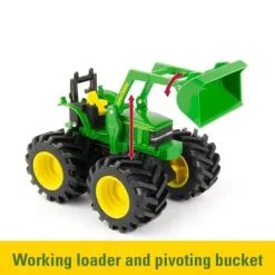 John Deere - Monster Treads Vehicle 2 Toy Pack - Trator com carregadeira e jacaré