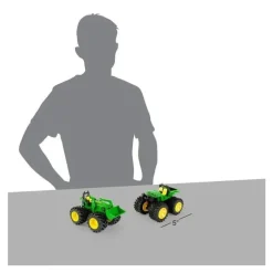 John Deere - Monster Treads Vehicle 2 Toy Pack - Trator com carregadeira e jacaré