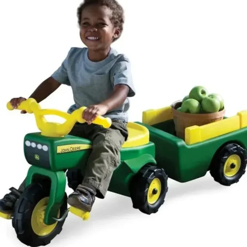 John Deere - Trike &amp; Wagon - Passeio de triciclo movido a criança em brinquedo