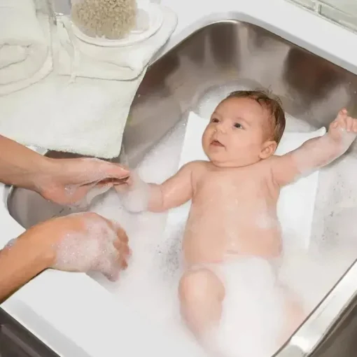 Jolly Jumper - Bathe Eze, branco, a maneira fácil e segura de dar banho em um bebê recém-nascido