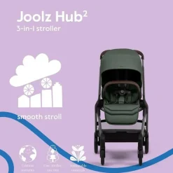 Joolz - Hub² Compact Stroller Lightweight, Forest Green
