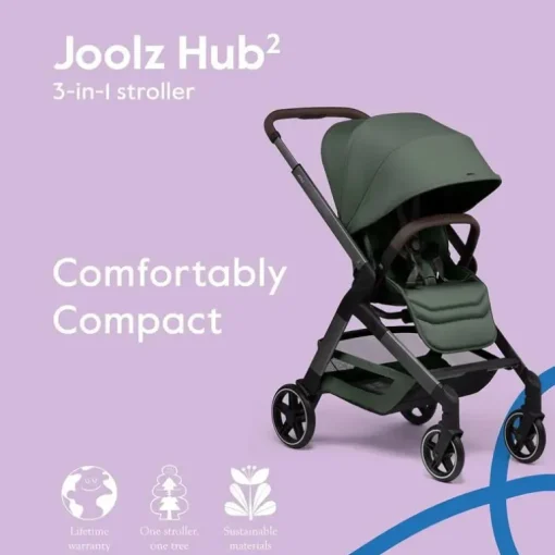 Joolz - Hub² Compact Stroller Lightweight, Forest Green