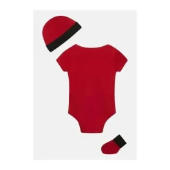 Jordan - Conjunto de macacão, botinha e chapéu de bebê menino 3 unidades, vermelho ginásio