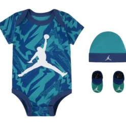 Jordan Baby - Boy Aop Hat, Bodysuit & Bootie Set