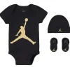 Jordan Baby - Conjunto básico 3Pk preto e dourado
