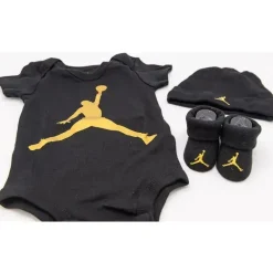 Jordan Baby - Conjunto básico 3Pk preto e dourado