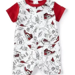 Jordan Baby – Macacão Fun Flight, branco e vermelho