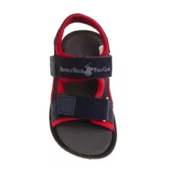 Josmo - Sandália Polo Baby Boy, Preta/Vermelho