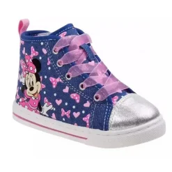 Josmo - Tênis de cano alto Minnie Mouse para menina