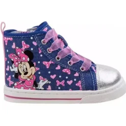 Josmo - Tênis de cano alto Minnie Mouse para menina