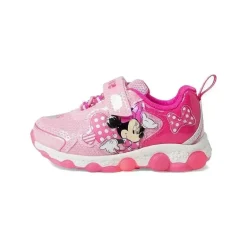 Josmo - Tênis iluminado Minnie Mouse para bebê menina, rosa