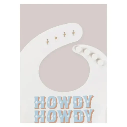 Jujube - Babador de silicone, Howdy Partner Azul