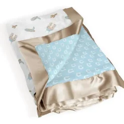 Jujube - Cobertor reversível para bebê, Howdy Partner Blue