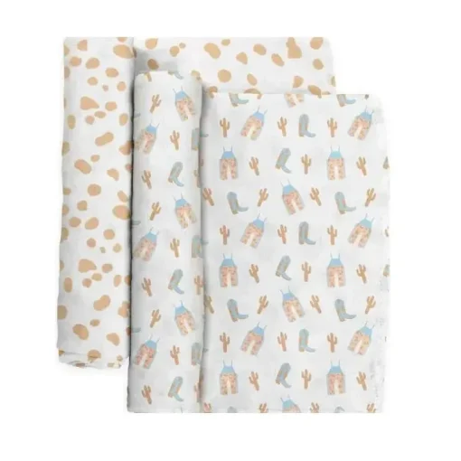 Jujube - Conjunto de cobertor Swaddle, Howdy Partner Blue