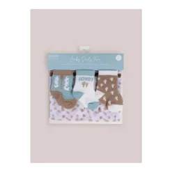 Jujube - Trio de meias para bebê, Howdy Partner Blue