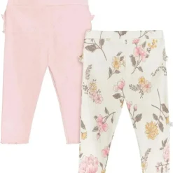 Just Born – Calça unissex para bebê com 2 unidades, floral vintage, 3-6 meses
