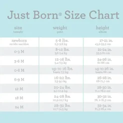 Just Born – Calça unissex para bebê com 2 unidades, floral vintage, 3-6 meses