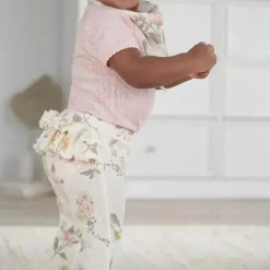 Just Born – Calça unissex para bebê com 2 unidades, floral vintage, 3-6 meses