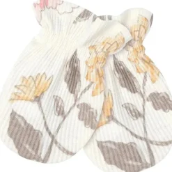 Just Born - Conjunto de bonés e luvas de 4 peças para bebês meninasMittens, Dusty Pink e Floral, 0-6M