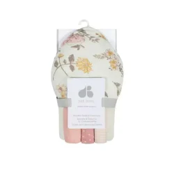 Just Born - Conjunto de toalhas de banho com capuz e toalhinhas, floral vintage