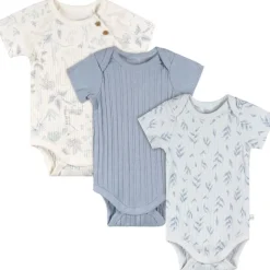 Just Born - 3Pk Baby Boy Bodysuit Blue