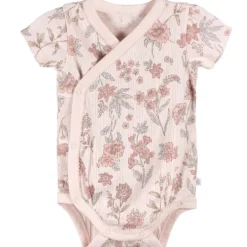 Just Born - 3Pk Baby Girl Kimono Bodysuit Pink