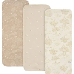 Just Born - 3Pk Burp Cloths Neutral Tan