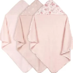 Just Born - 3Pk Hooded Towels Baby Girl Pink