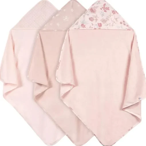 Just Born - 3Pk Hooded Towels Baby Girl Pink