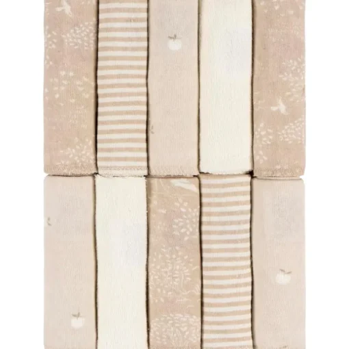 Just Born - 10Pk Knit Terry Washcloths Neutral Tan