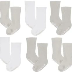 Just Born - 6Pk Rolled Cuff Ribbed Socks Baby Neutral