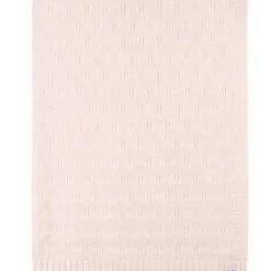 Just Born - 1Pk Sweater Knit Baby Blanket Girl Pink