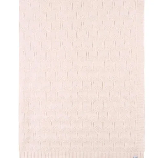 Just Born - 1Pk Sweater Knit Baby Blanket Girl Pink