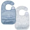 Just Born - 2Pk Wipeable Bib Baby Boy Blue