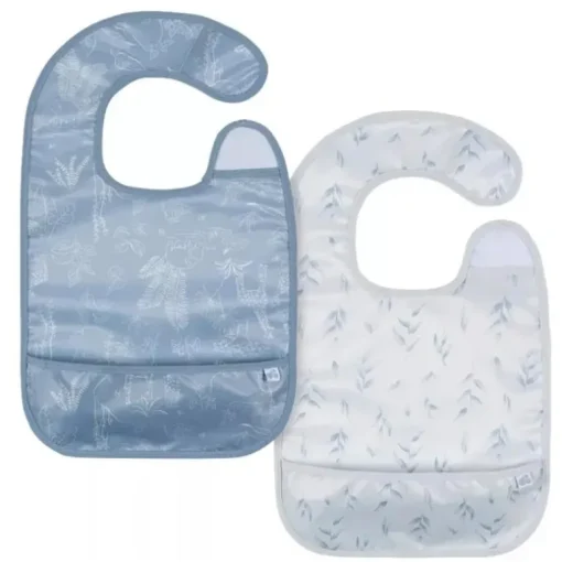 Just Born - 2Pk Wipeable Bib Baby Boy Blue
