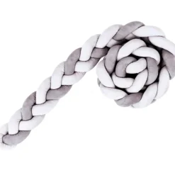 Kalencom - Braided Crib Bumper, Grey