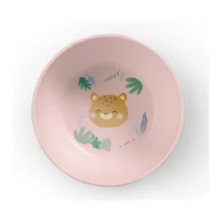 Kalencom - Jungle Cheetahs 5 Piece Feeding Set, Pink