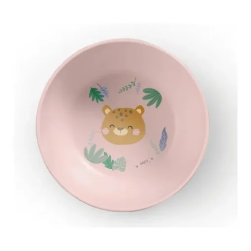 Kalencom - Jungle Cheetahs 5 Piece Feeding Set, Pink