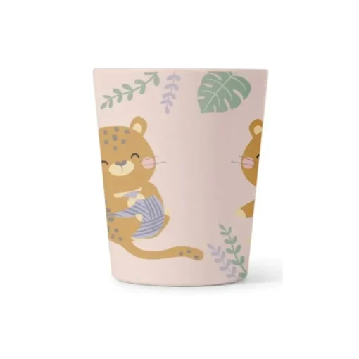 Kalencom - Jungle Cheetahs 5 Piece Feeding Set, Pink