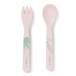 Kalencom - Jungle Cheetahs 5 Piece Feeding Set, Pink