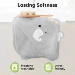 Keababies - Cuddle Baby Hooded Towel, Elephant
