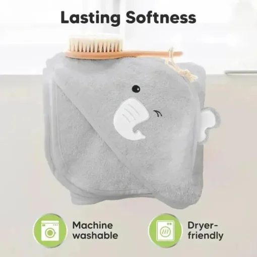 Keababies - Cuddle Baby Hooded Towel, Elephant