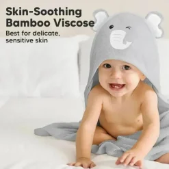Keababies - Cuddle Baby Hooded Towel, Elephant