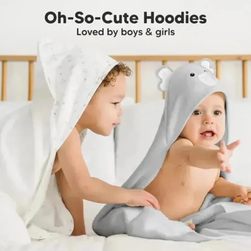 Keababies - Cuddle Baby Hooded Towel, Elephant
