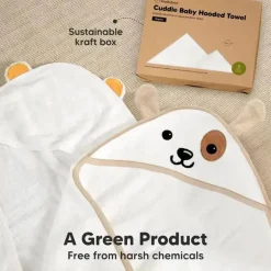 Keababies - Cuddle Baby Hooded Towel, Dog